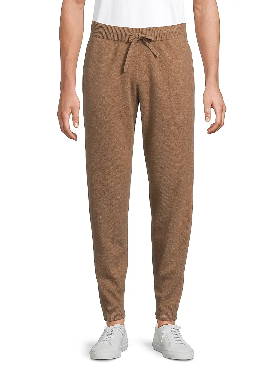 Onia Men's Cashmere Drawstring Joggers - Camel | Thumbnail 3 Onia Men's Cashmere Drawstring Joggers - Camel | Thumbnail 3