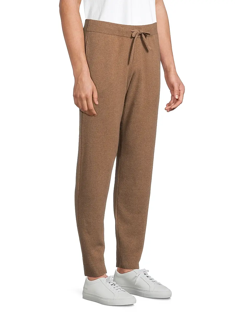 Onia Men's Cashmere Drawstring Joggers - Camel | Thumbnail 4 Onia Men's Cashmere Drawstring Joggers - Camel | Thumbnail 4