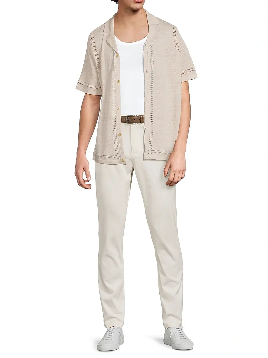 Onia Men's Linen Knit Camp Shirt | Thumbnail 2 Onia Men's Linen Knit Camp Shirt | Thumbnail 2
