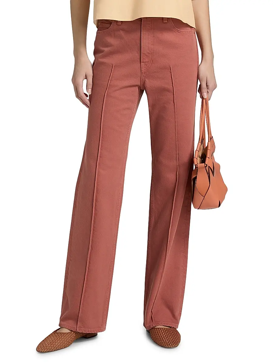 Ulla Johnson Women's Agatha Pintuck Straight-Leg Jeans | Thumbnail 3 Ulla Johnson Women's Agatha Pintuck Straight-Leg Jeans | Thumbnail 3