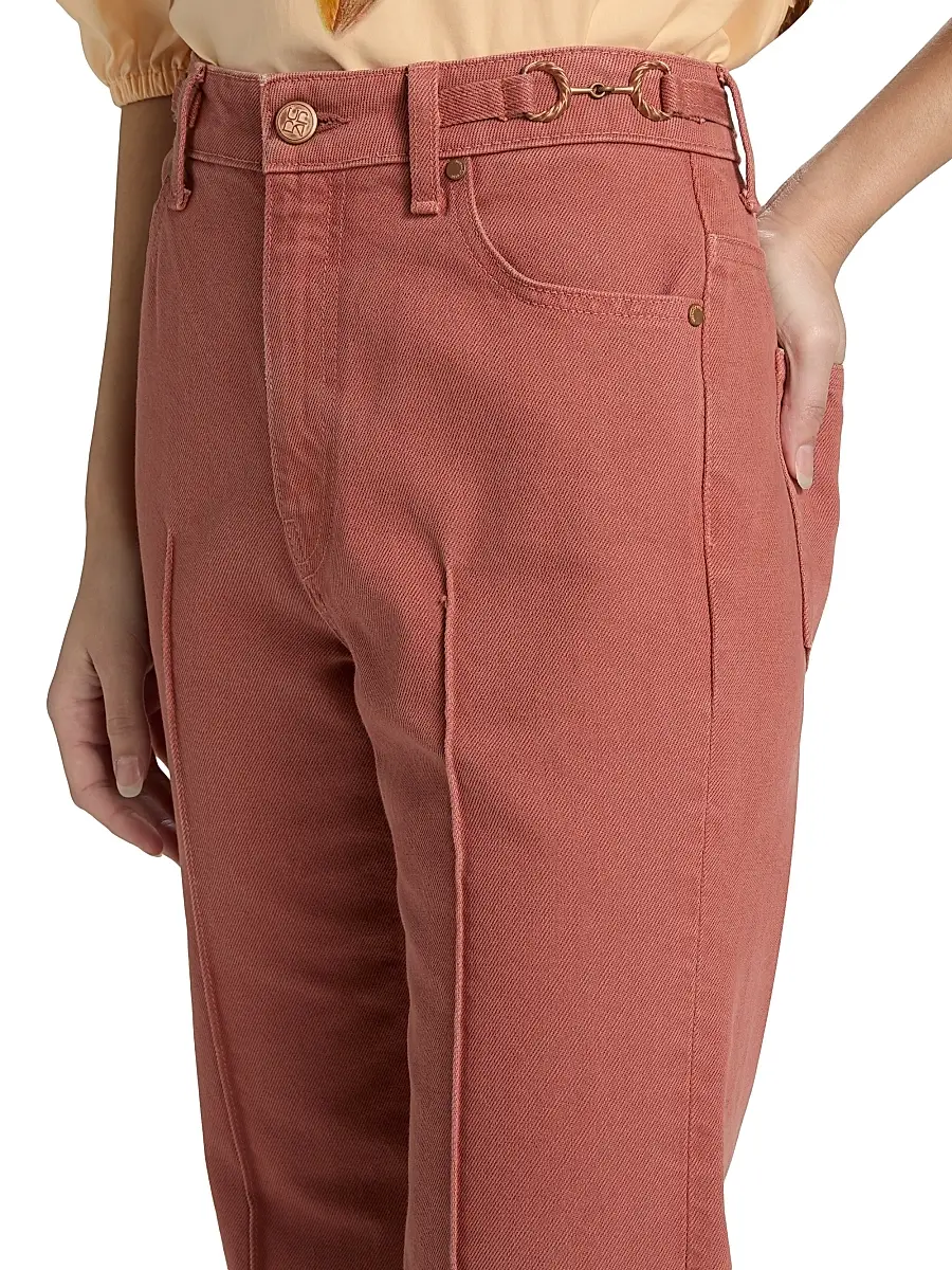 Ulla Johnson Women's Agatha Pintuck Straight-Leg Jeans | Thumbnail 6 Ulla Johnson Women's Agatha Pintuck Straight-Leg Jeans | Thumbnail 6