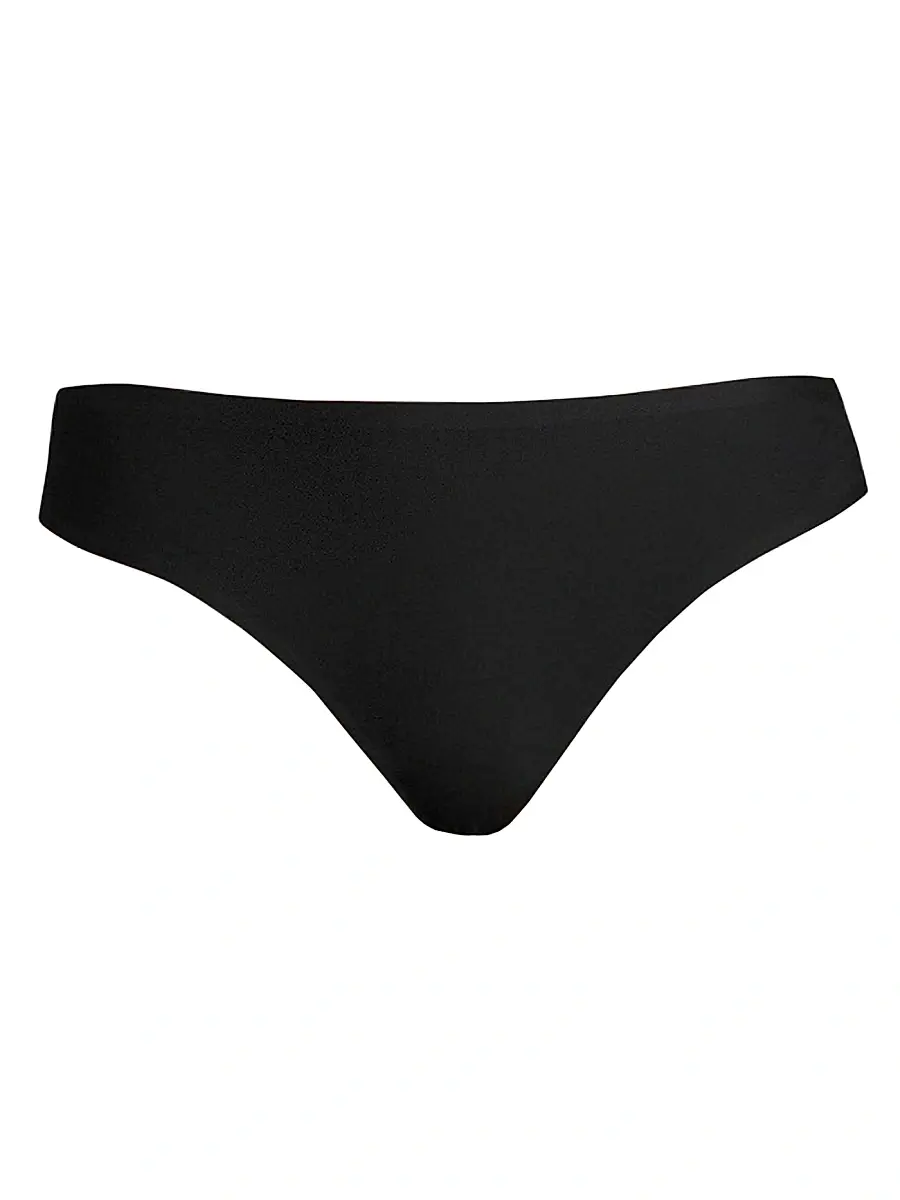 Chantelle Women's Soft Stretch Seamless Regular Rise Thong - Black | Image 1 Chantelle Women's Soft Stretch Seamless Regular Rise Thong - Black | Image 1