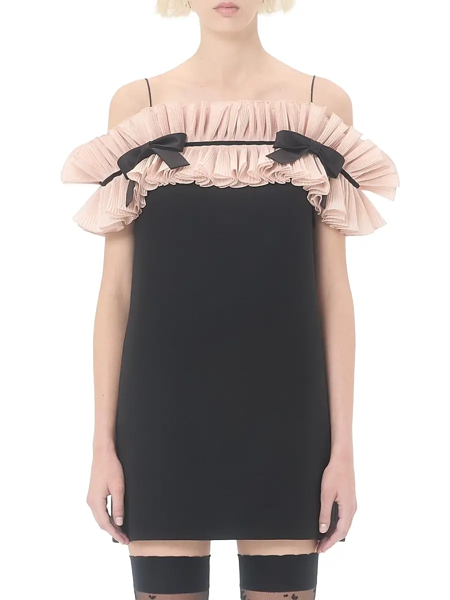 Valentino Women's Crepe Couture Short Dress | Thumbnail 2 Valentino Women's Crepe Couture Short Dress | Thumbnail 2