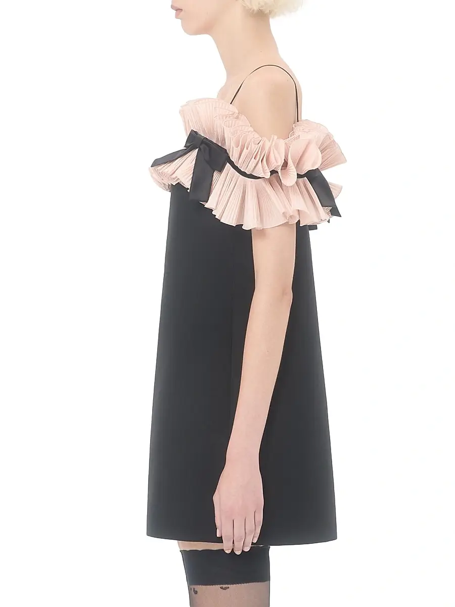 Valentino Women's Crepe Couture Short Dress | Thumbnail 3 Valentino Women's Crepe Couture Short Dress | Thumbnail 3
