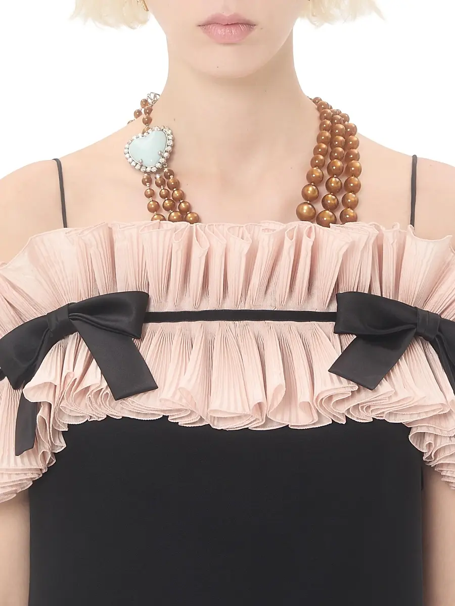 Valentino Women's Crepe Couture Short Dress | Thumbnail 5 Valentino Women's Crepe Couture Short Dress | Thumbnail 5
