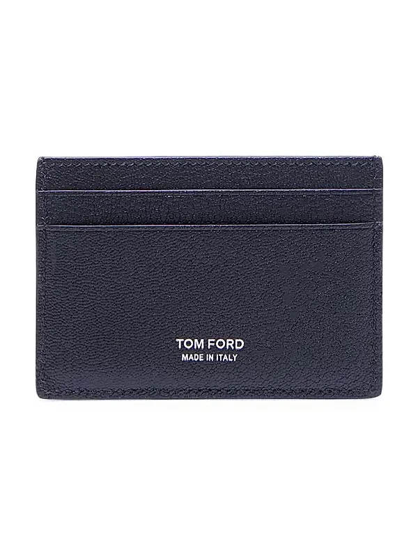 Men's Elongated T-Line Leather Card Case