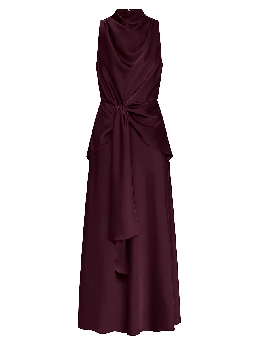 NICHOLAS Women's Esmara Satin Sleeveless Maxi Dress - Blackberry | Image 1 NICHOLAS Women's Esmara Satin Sleeveless Maxi Dress - Blackberry | Image 1