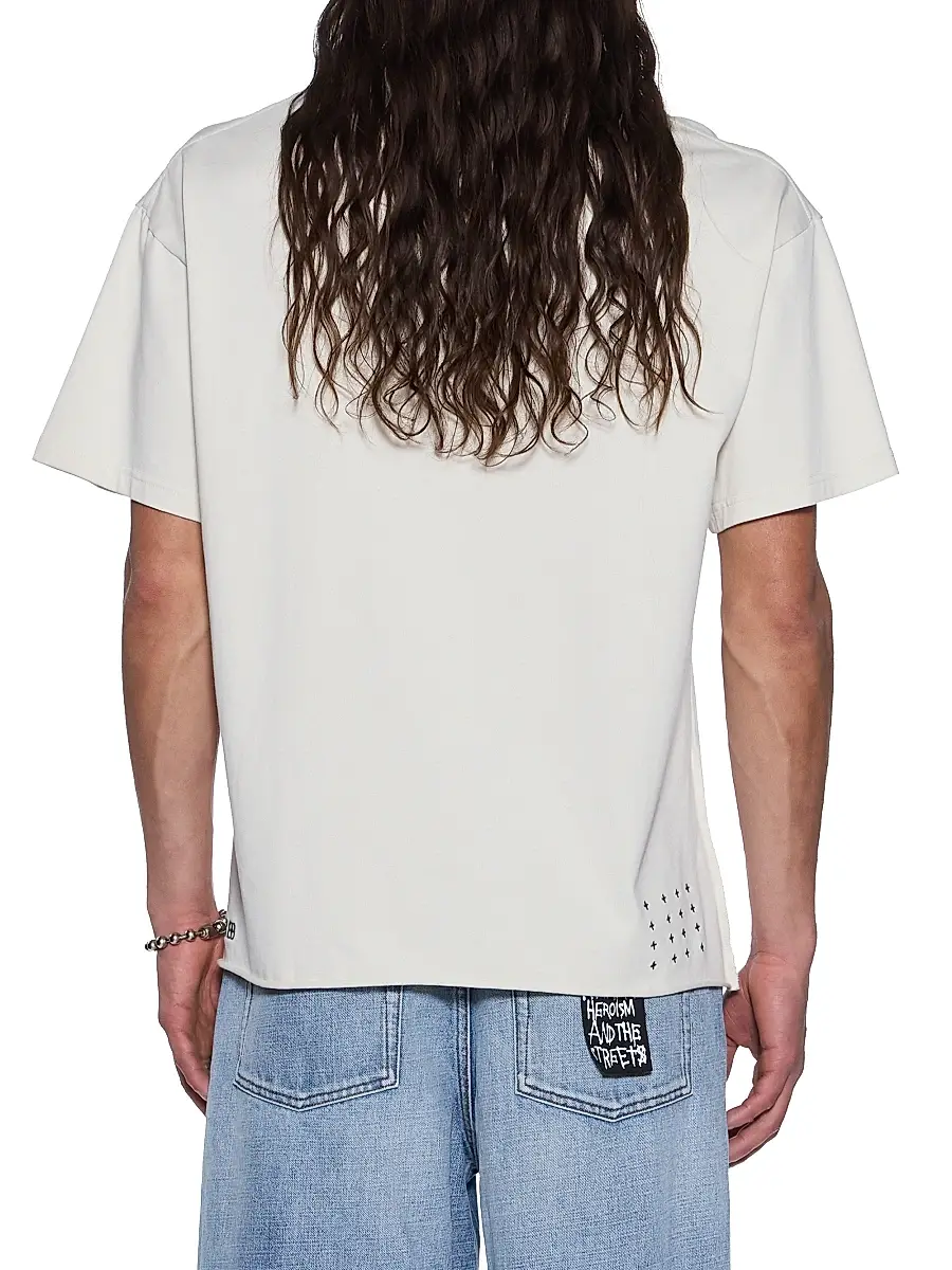 Ksubi Men's Logo Cotton Jersey Oversized T-Shirt - White | Thumbnail 3 Ksubi Men's Logo Cotton Jersey Oversized T-Shirt - White | Thumbnail 3