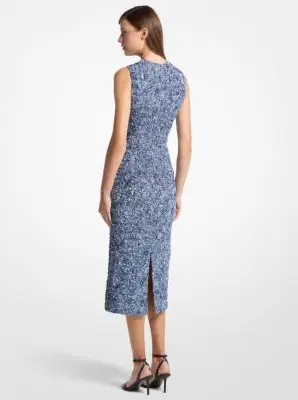 Michael Kors Collection Tie-Die Floral Soutache Lace Sheath Dress in Grey | Thumbnail 3 Michael Kors Collection Tie-Die Floral Soutache Lace Sheath Dress in Grey | Thumbnail 3
