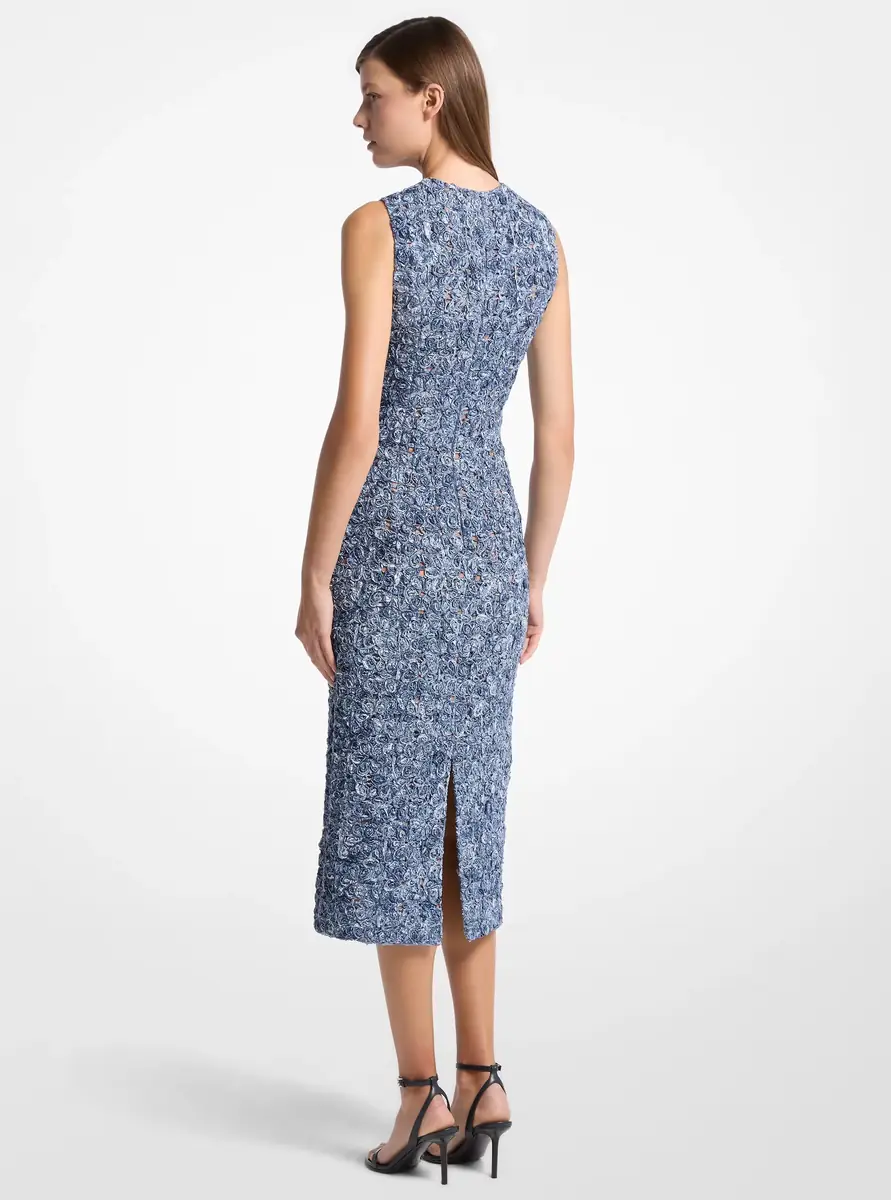 Michael Kors Collection Tie-Die Floral Soutache Lace Sheath Dress in Grey | Thumbnail 5 Michael Kors Collection Tie-Die Floral Soutache Lace Sheath Dress in Grey | Thumbnail 5