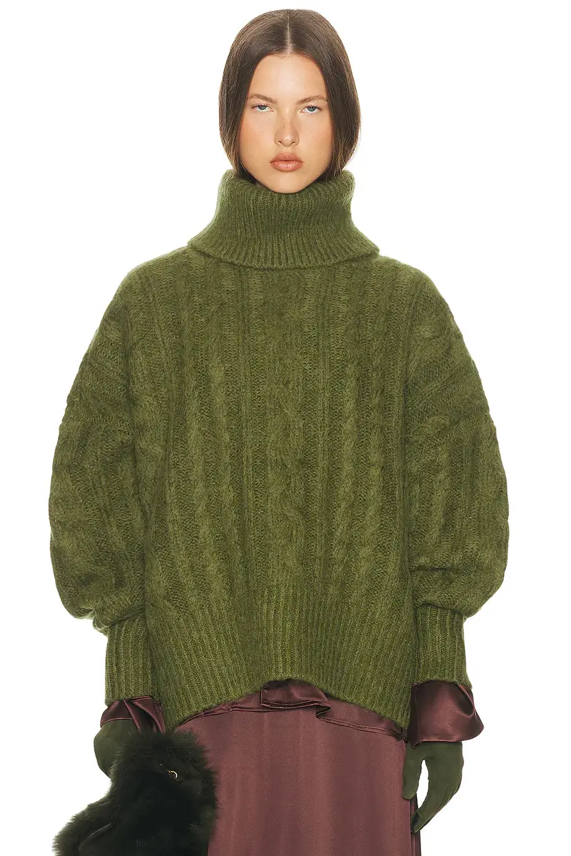Helsa Claudiya Cable Turtleneck | Thumbnail 3 Helsa Claudiya Cable Turtleneck | Thumbnail 3
