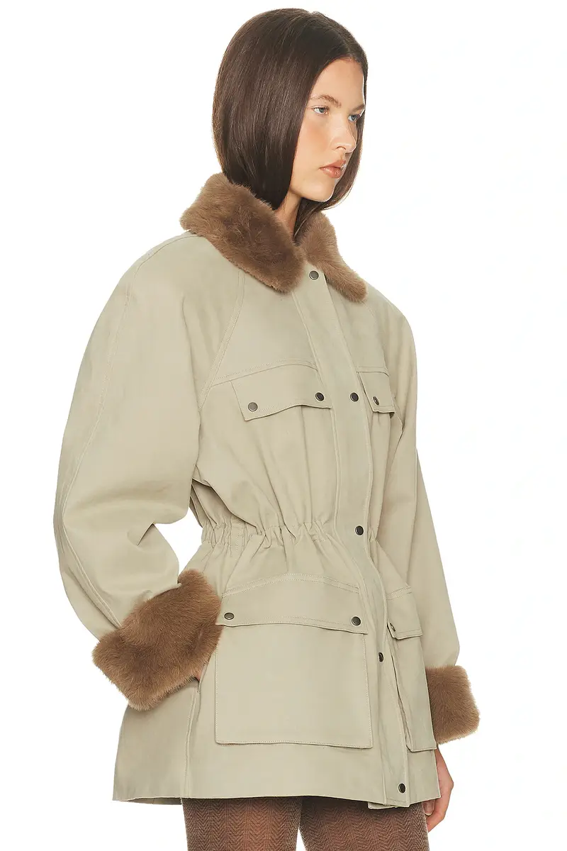 Helsa The Balmoral Jacket With Faux Fur Trim | Thumbnail 2