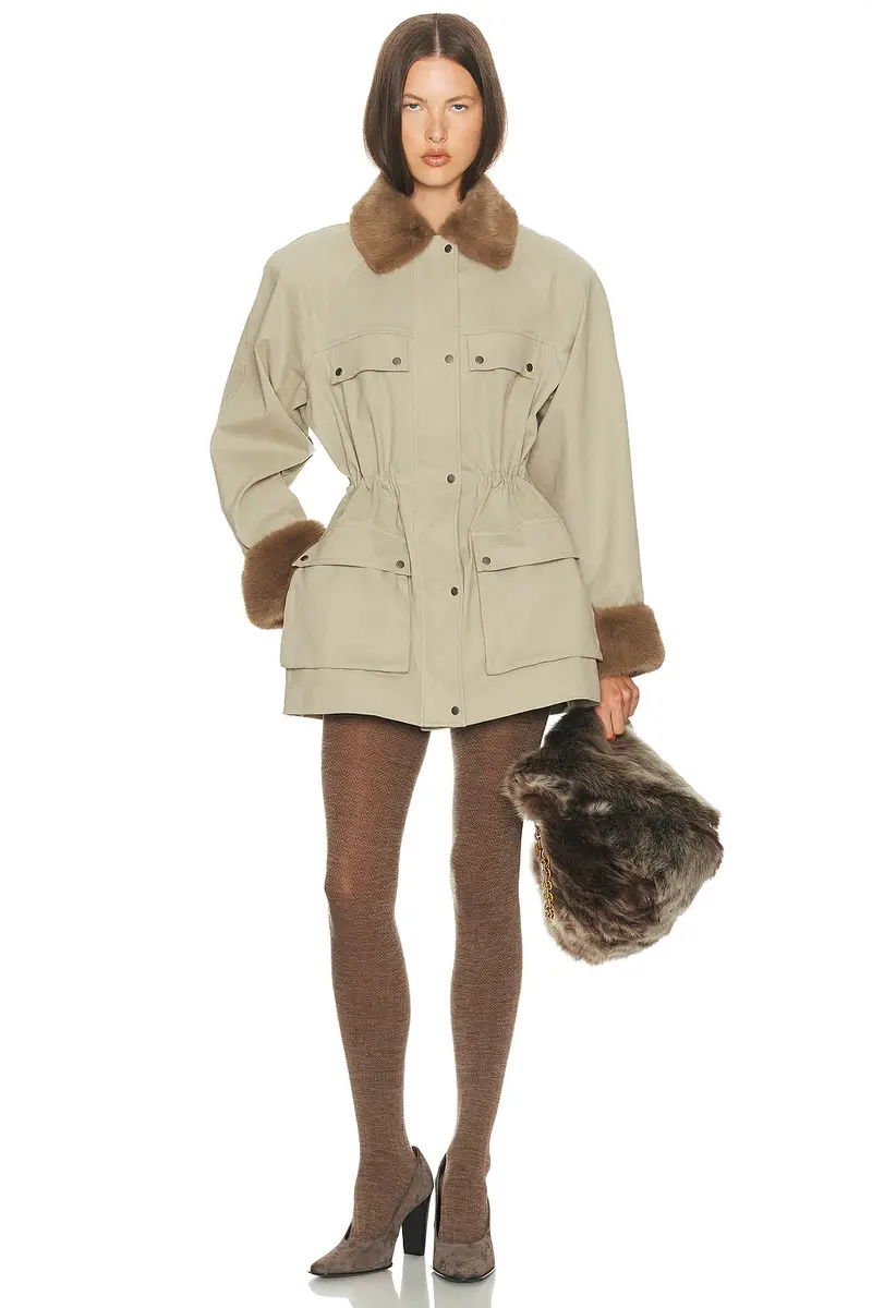 Helsa The Balmoral Jacket With Faux Fur Trim | Thumbnail 4