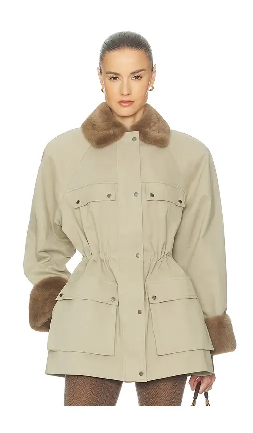 Helsa The Balmoral Jacket With Faux Fur Trim | Thumbnail 5