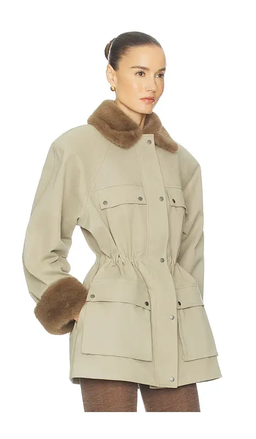 Helsa The Balmoral Jacket With Faux Fur Trim | Thumbnail 6
