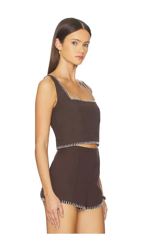 ROCOCO SAND Square Neck Boxy Top | Thumbnail 2 ROCOCO SAND Square Neck Boxy Top | Thumbnail 2