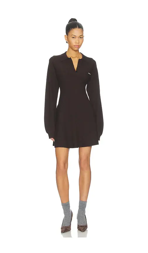 ROTATE Slinky Knit Polo Dress | Image 1 ROTATE Slinky Knit Polo Dress | Image 1