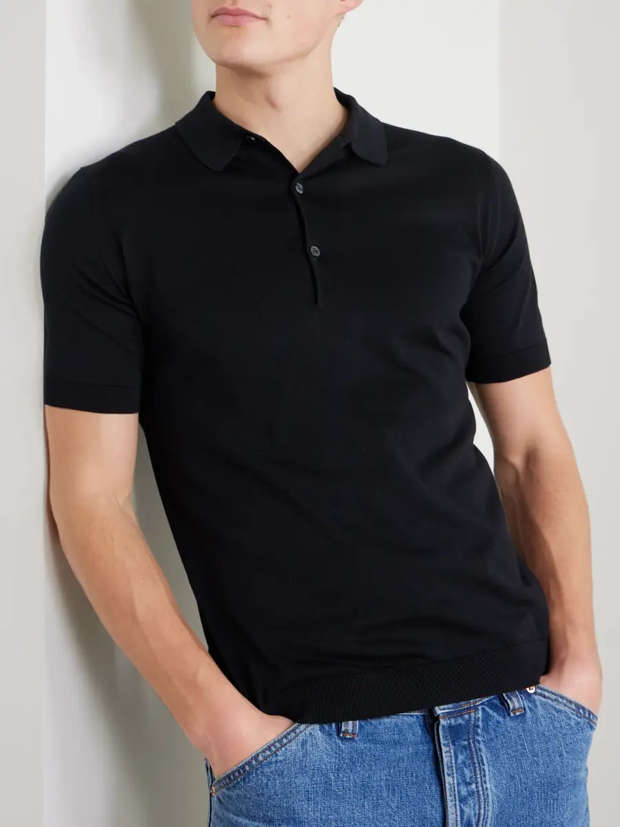 John Smedley Adrian Slim-Fit Sea Island Cotton Polo Shirt - Men | Thumbnail 3