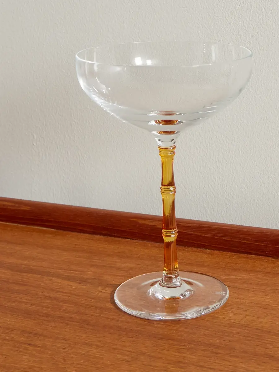 La DoubleJ Bamboo Set of Two Crystal Glass Champagne Coupes - Men | Thumbnail 3 La DoubleJ Bamboo Set of Two Crystal Glass Champagne Coupes - Men | Thumbnail 3