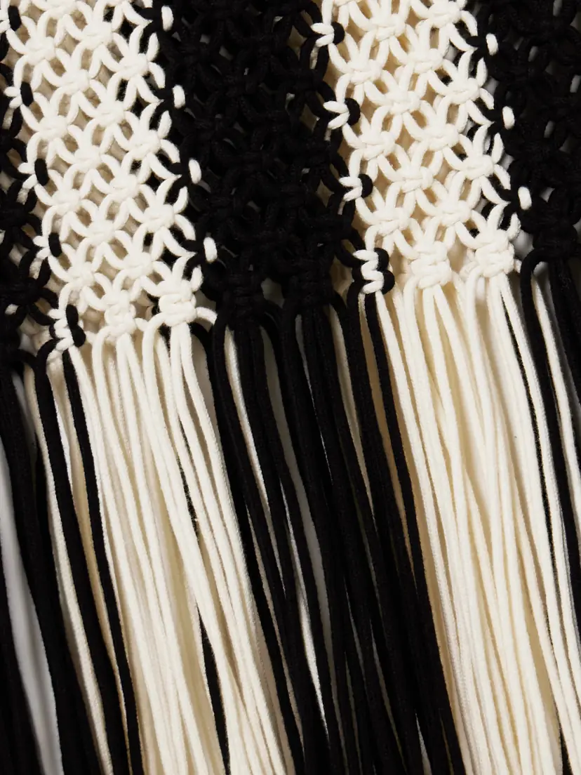Zimmermann Wanderlust Fringed Striped Macramé Cotton Maxi Skirt | Thumbnail 5