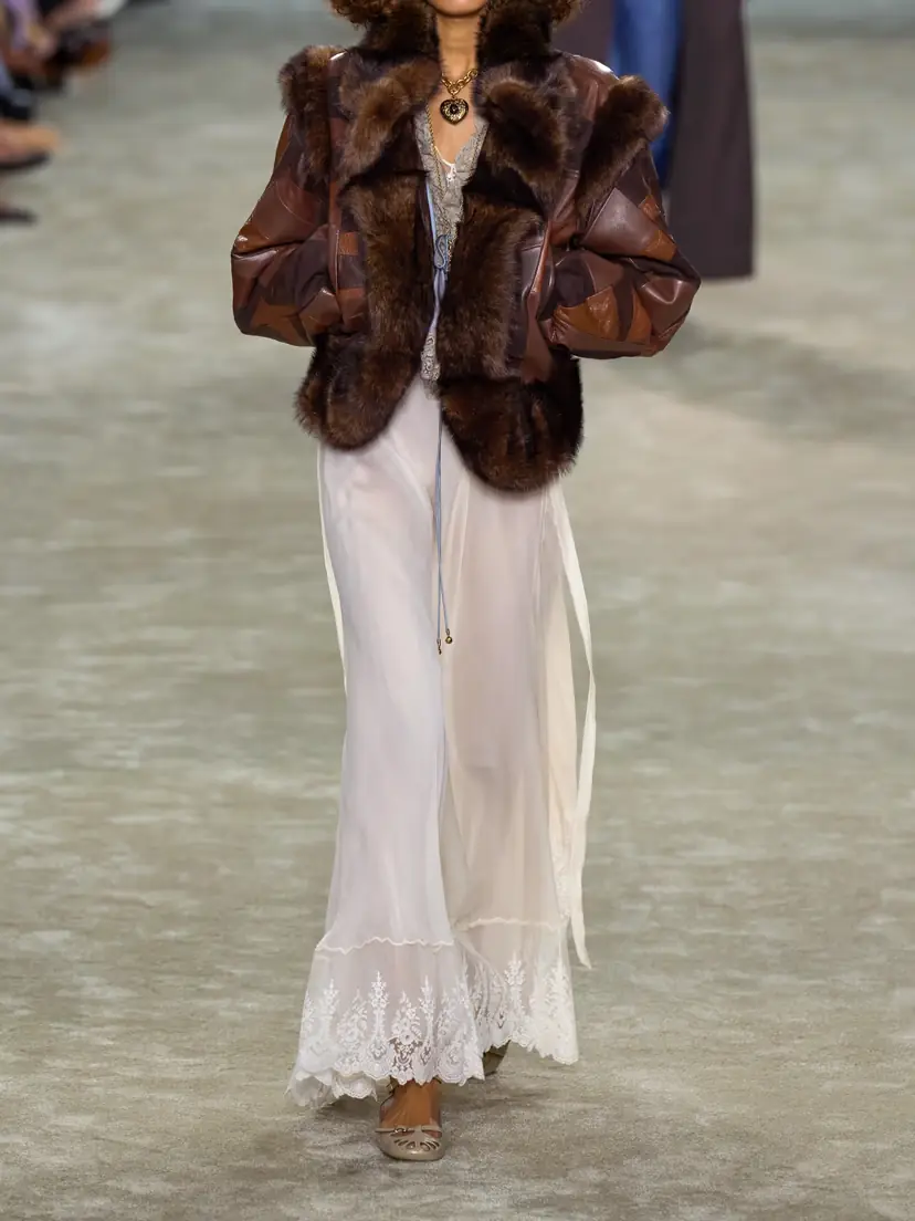 Chloé Patchwork Leather And Shearling Jacket | Thumbnail 5
