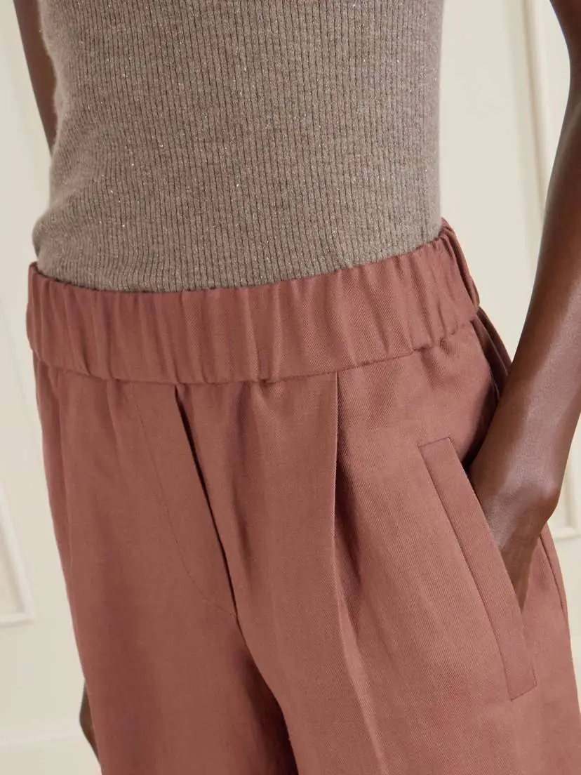 Brunello Cucinelli Pleated Twill Straight-leg Shorts | Thumbnail 5 Brunello Cucinelli Pleated Twill Straight-leg Shorts | Thumbnail 5