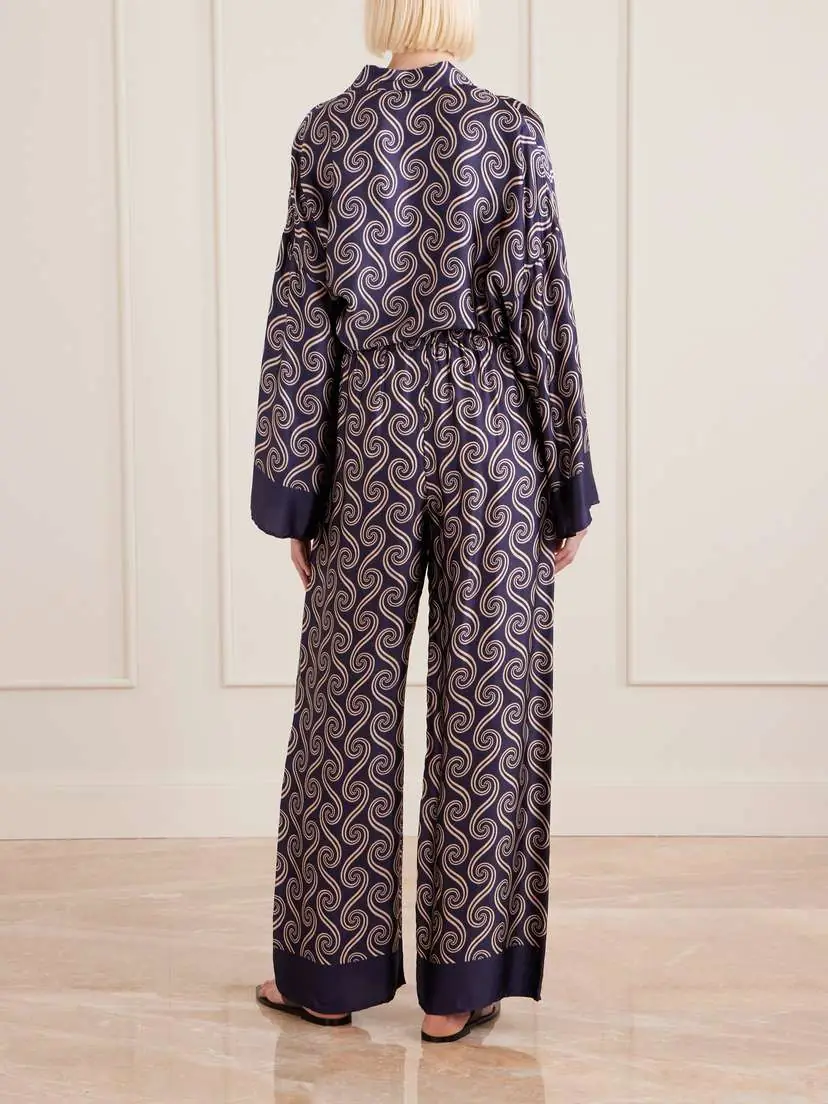 Faithfull Jensen Printed Satin Wide-leg Pants | Thumbnail 3