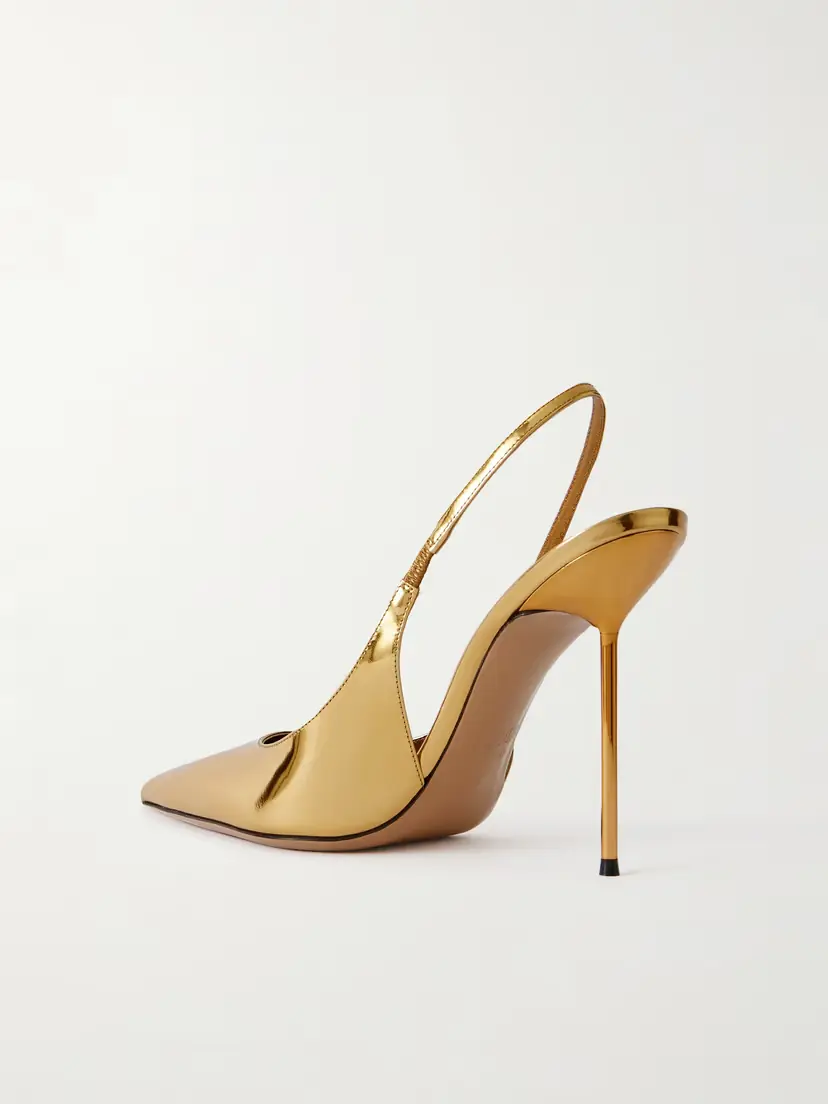 Paris Texas Lidia 105 Mirrored-leather Slingback Pumps | Thumbnail 3
