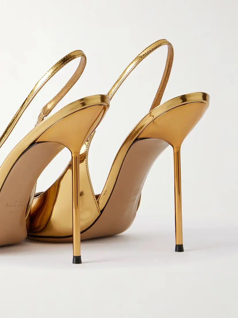 Paris Texas Lidia 105 Mirrored-leather Slingback Pumps | Thumbnail 4