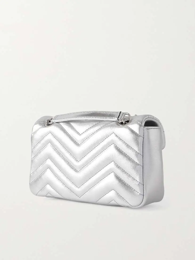 Gucci Gg Marmont Matelassé Metallic Leather Shoulder Bag | Thumbnail 4 Gucci Gg Marmont Matelassé Metallic Leather Shoulder Bag | Thumbnail 4