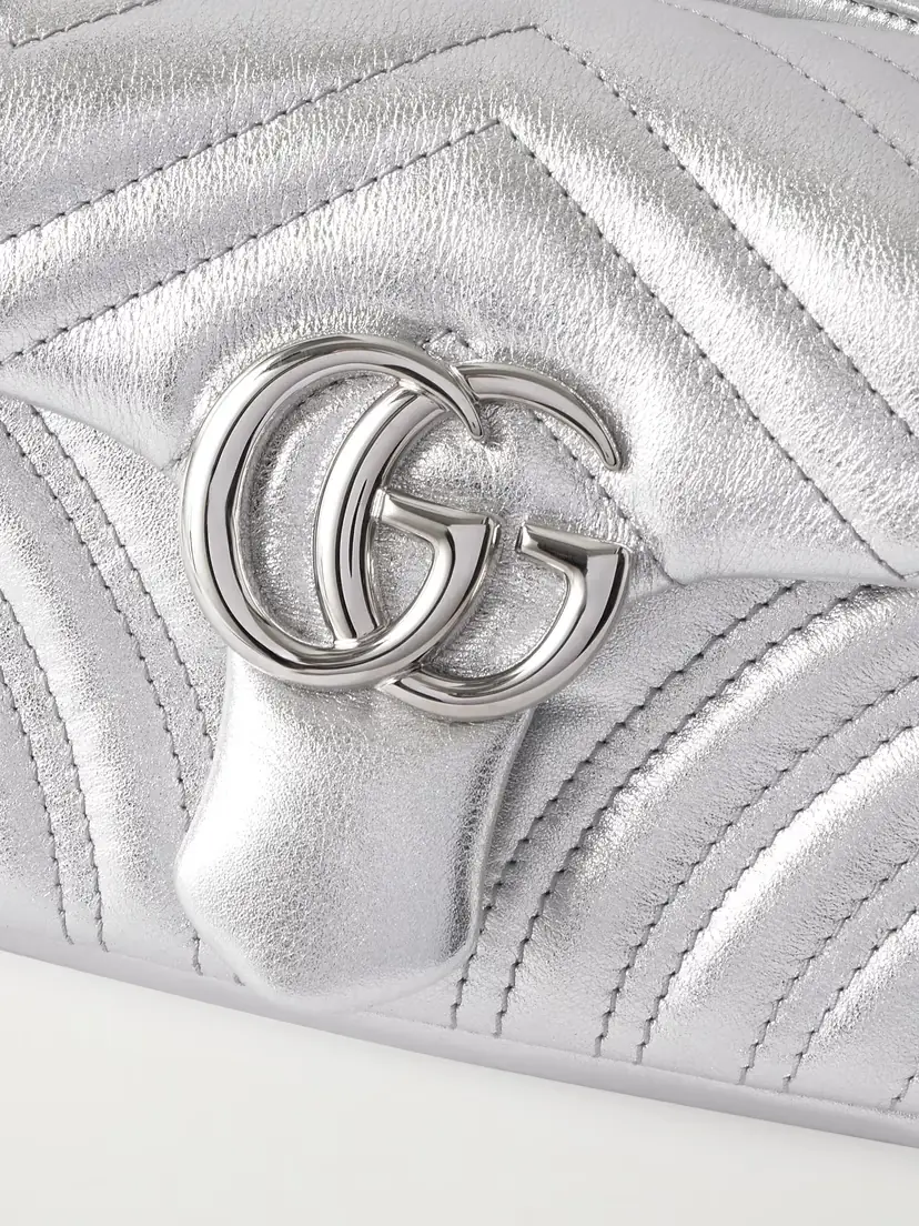 Gucci Gg Marmont Matelassé Metallic Leather Shoulder Bag | Thumbnail 5 Gucci Gg Marmont Matelassé Metallic Leather Shoulder Bag | Thumbnail 5