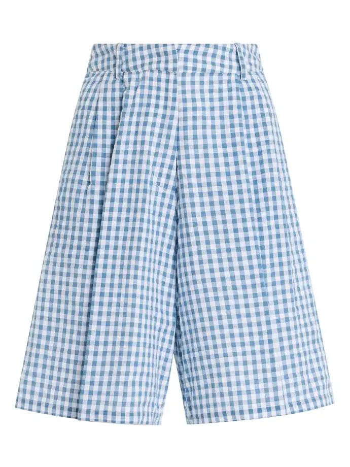 All That Remains Juliette Gingham Seersucker Cotton Culottes
