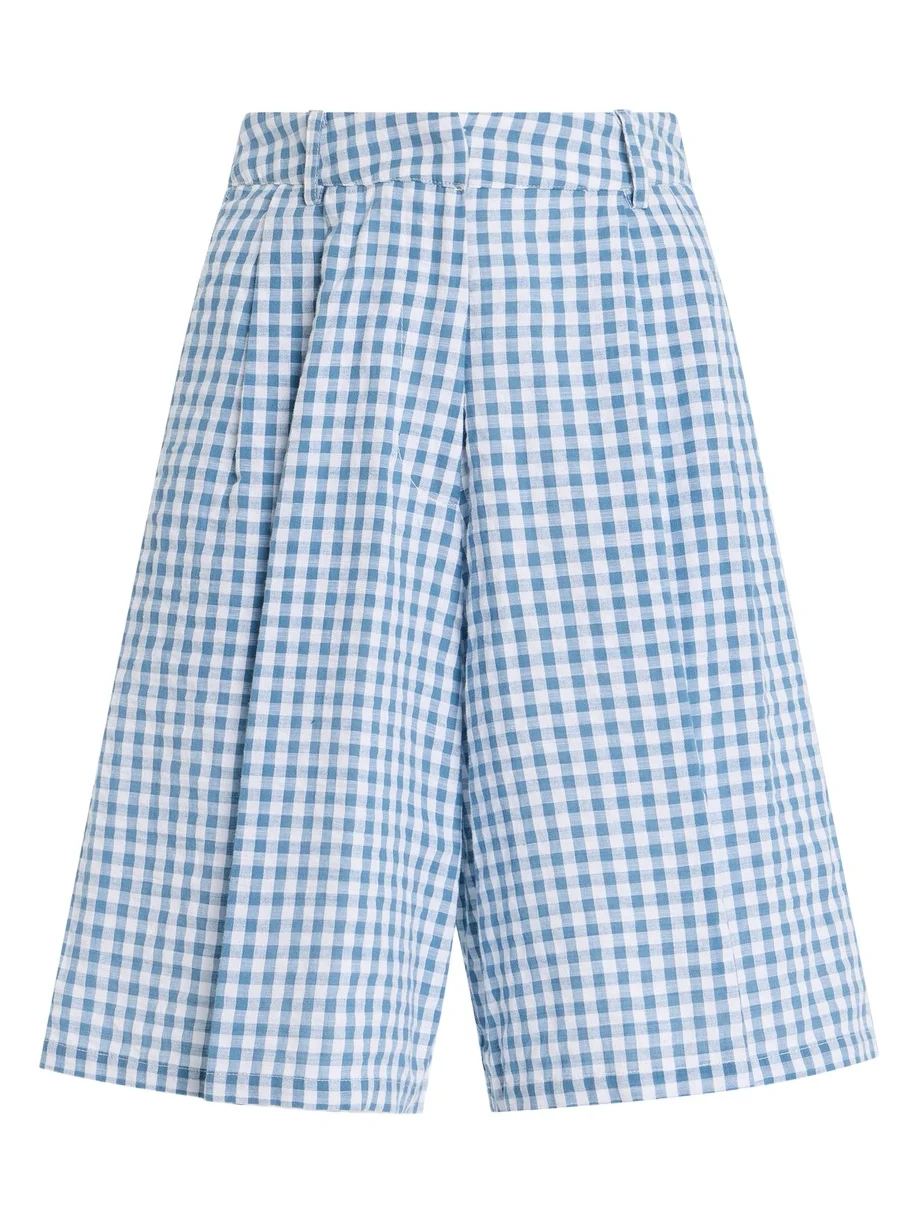 All That Remains Juliette Gingham Seersucker Cotton Culottes