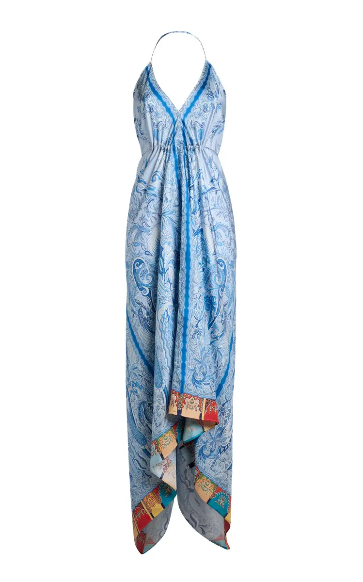 Etro Patterned Asymmetric Midi Dress | Thumbnail 6 Etro Patterned Asymmetric Midi Dress | Thumbnail 6