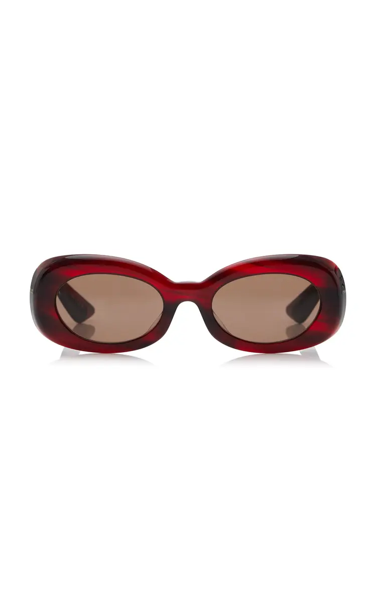 Khaite x Oliver Peoples 1992C Acetate Round-Frame Acetate Sunglasses | Image 1 Khaite x Oliver Peoples 1992C Acetate Round-Frame Acetate Sunglasses | Image 1