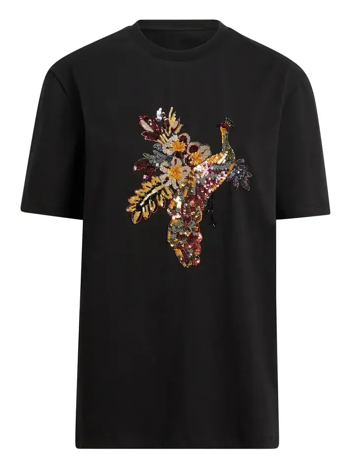 Etro Embroidered Cotton T-Shirt