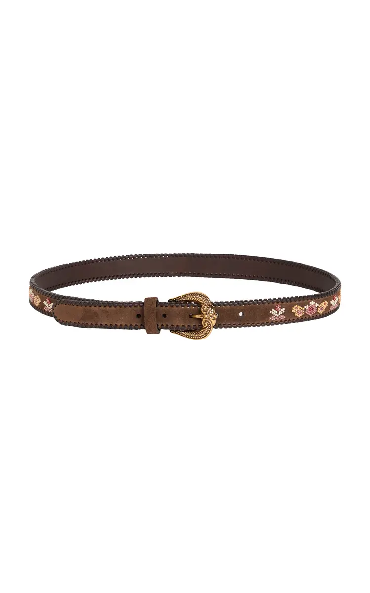 Etro Paisley-Embroidered Leather Belt | Thumbnail 4