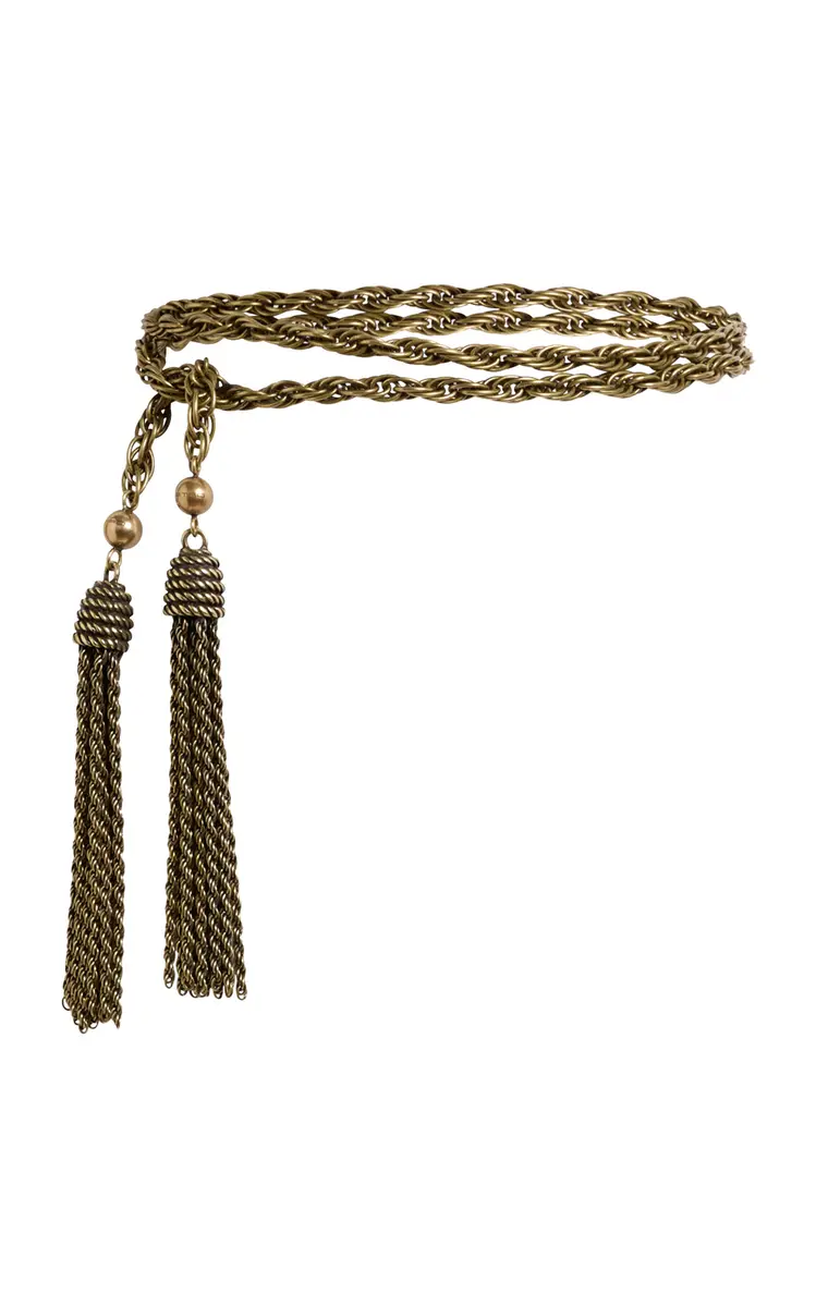 Metal Chain Belt with Tassels