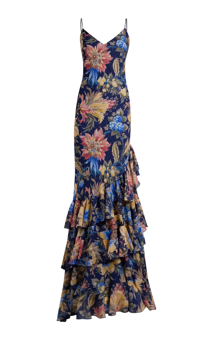 Etro Floral Ruffled Maxi Dress | Thumbnail 8 Etro Floral Ruffled Maxi Dress | Thumbnail 8