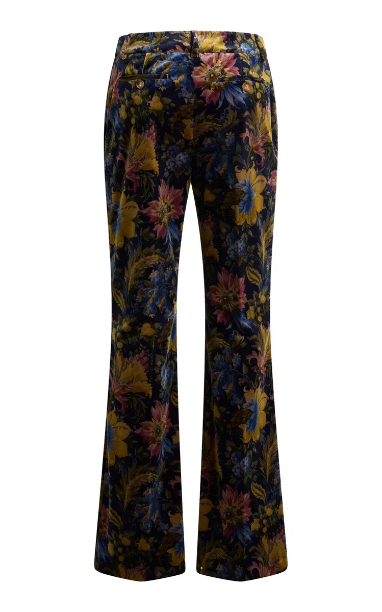 Etro Floral Cotton-Blend Velvet Flared Pants | Thumbnail 5 Etro Floral Cotton-Blend Velvet Flared Pants | Thumbnail 5