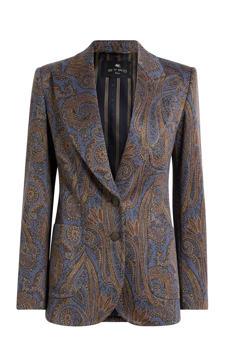 Etro Printed Cotton-Blend Blazer | Thumbnail 2 Etro Printed Cotton-Blend Blazer | Thumbnail 2