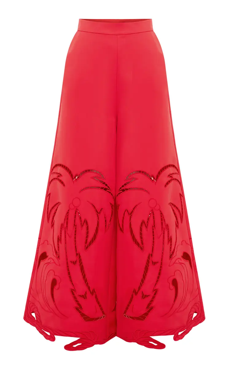 Leo Lin Theodora Appliquéd Wide-Leg Pants | Thumbnail 3