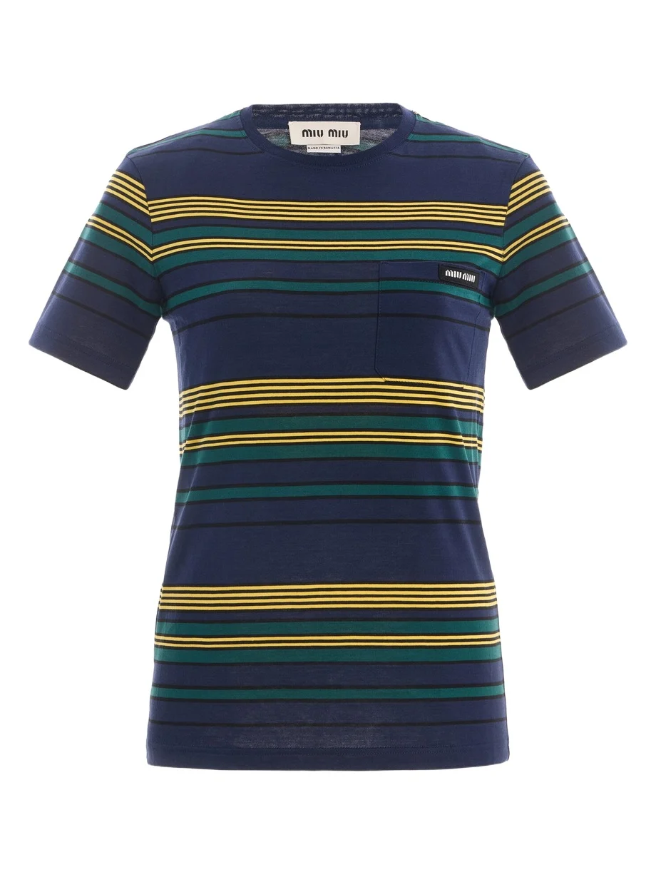 Striped Cotton Jersey T-Shirt