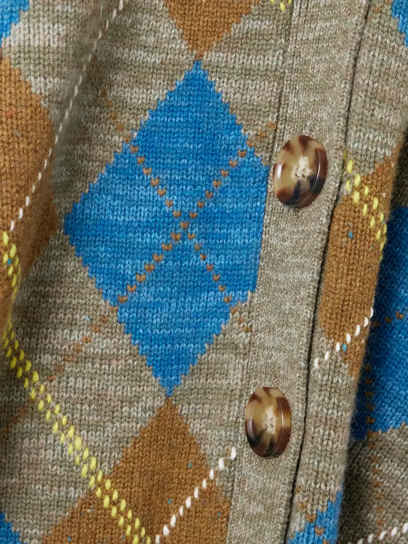 La Ligne Hamish Argyle Wool And Cashmere-blend Cardigan | Thumbnail 4 La Ligne Hamish Argyle Wool And Cashmere-blend Cardigan | Thumbnail 4