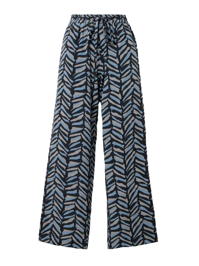 Matteau Printed Silk Crepe De Chine Straight-leg Pants | Image 1 Matteau Printed Silk Crepe De Chine Straight-leg Pants | Image 1