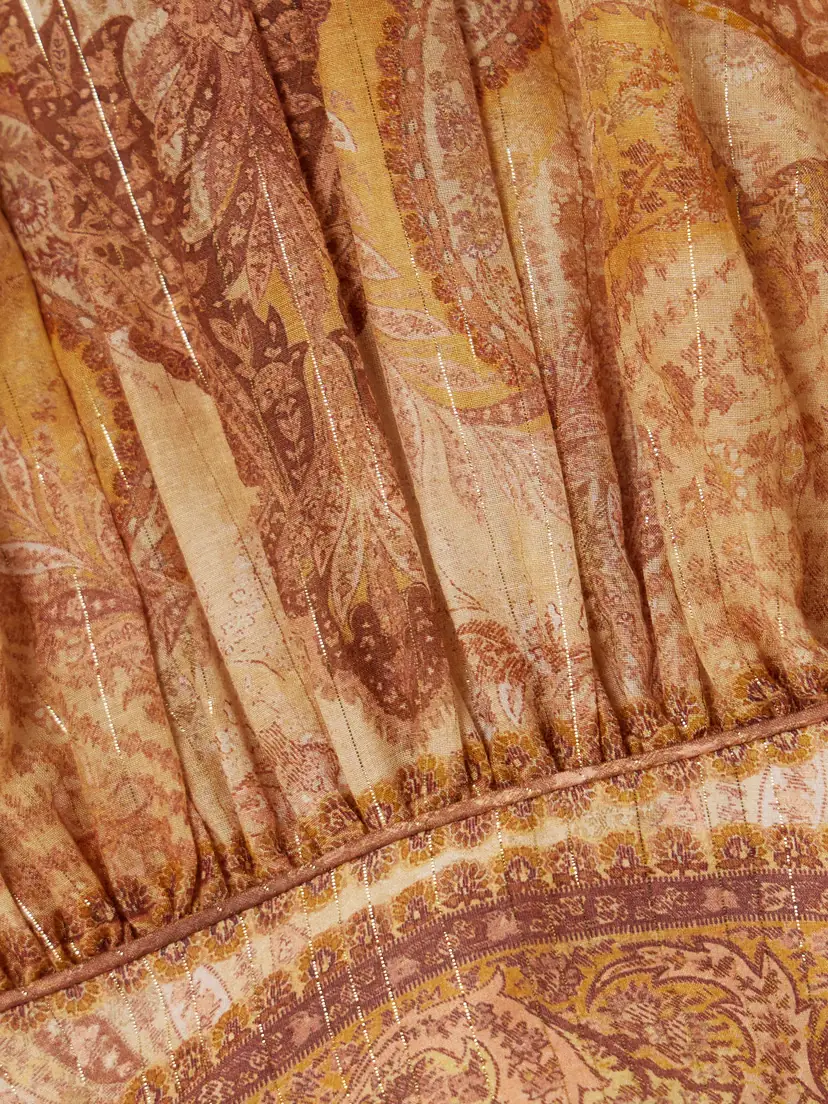 Zimmermann Wanderlust Cropped Printed Cotton-blend Voile Top | Thumbnail 4