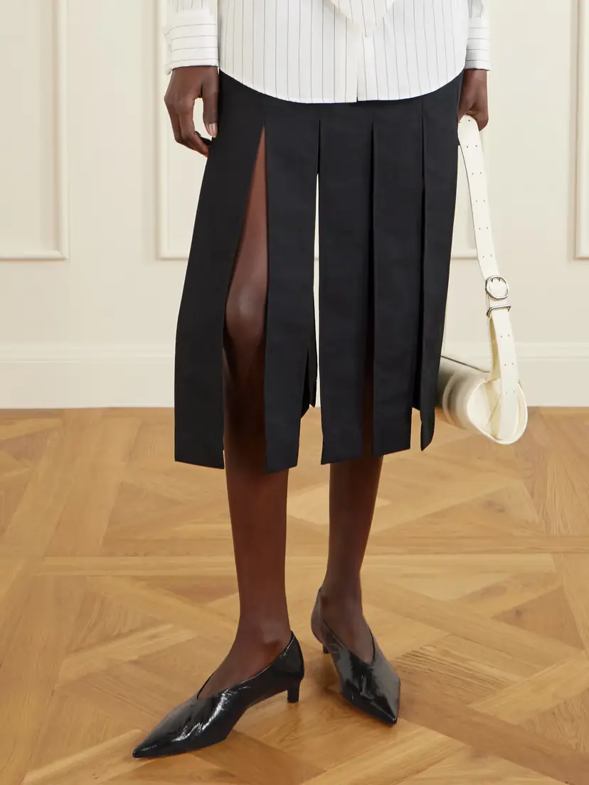 Jil Sander Crinkled Patent-leather Pumps | Thumbnail 2