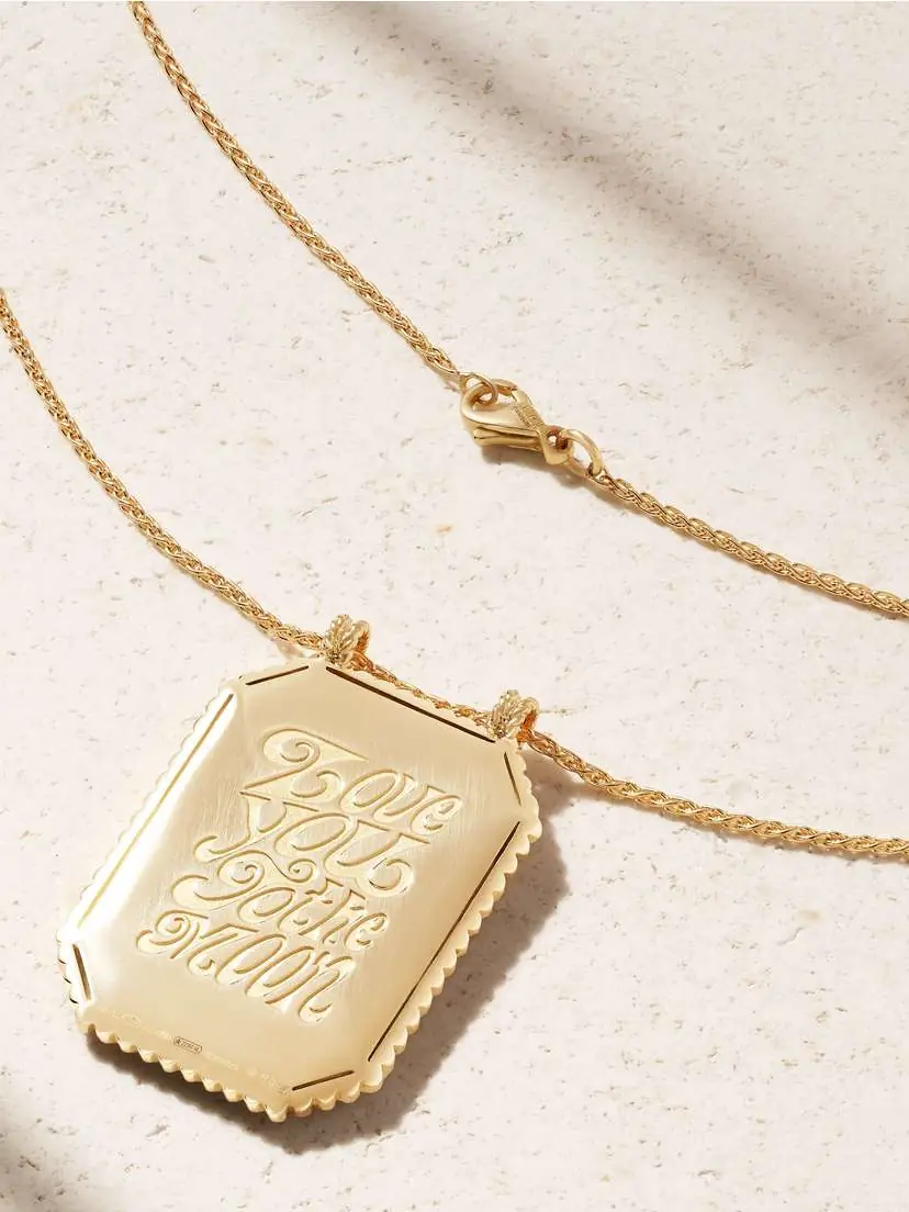 Marie Lichtenberg Love You To The Moon Scapular 18-karat Gold, Sapphire And Diamond Necklace | Thumbnail 3 Marie Lichtenberg Love You To The Moon Scapular 18-karat Gold, Sapphire And Diamond Necklace | Thumbnail 3
