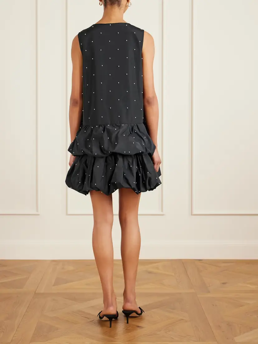 Sea Alberta Tiered Embellished Taffeta Mini Dress | Thumbnail 3