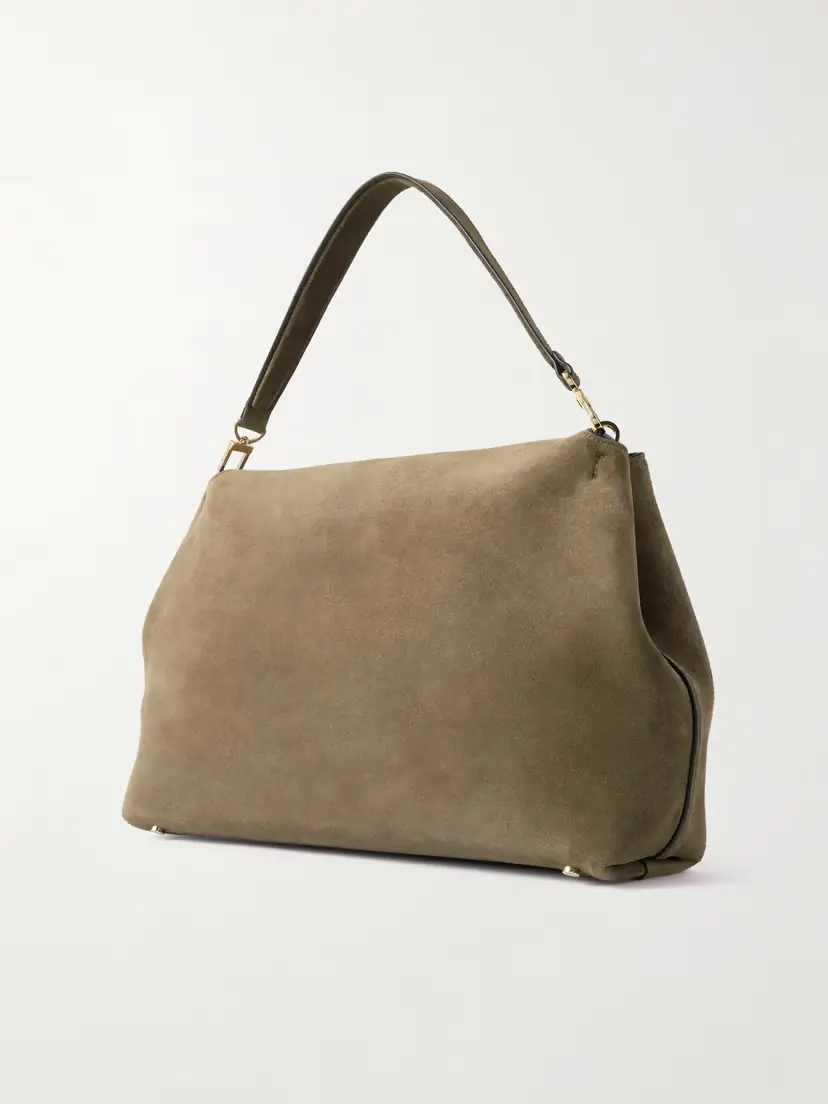 TOTEME T-lock Large Suede Shoulder Bag | Thumbnail 3